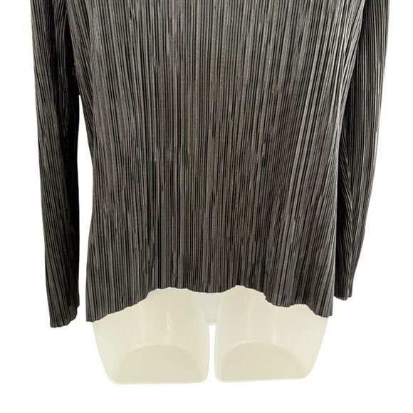 Jamie Sadock Black Crinkle Pleated Golf Jacket Shirt Small Full Zip Front Womens - Picture 9 of 16